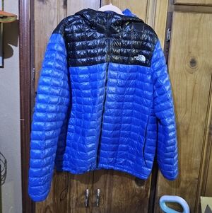 The North Face Blue and Black Puffer Jacket